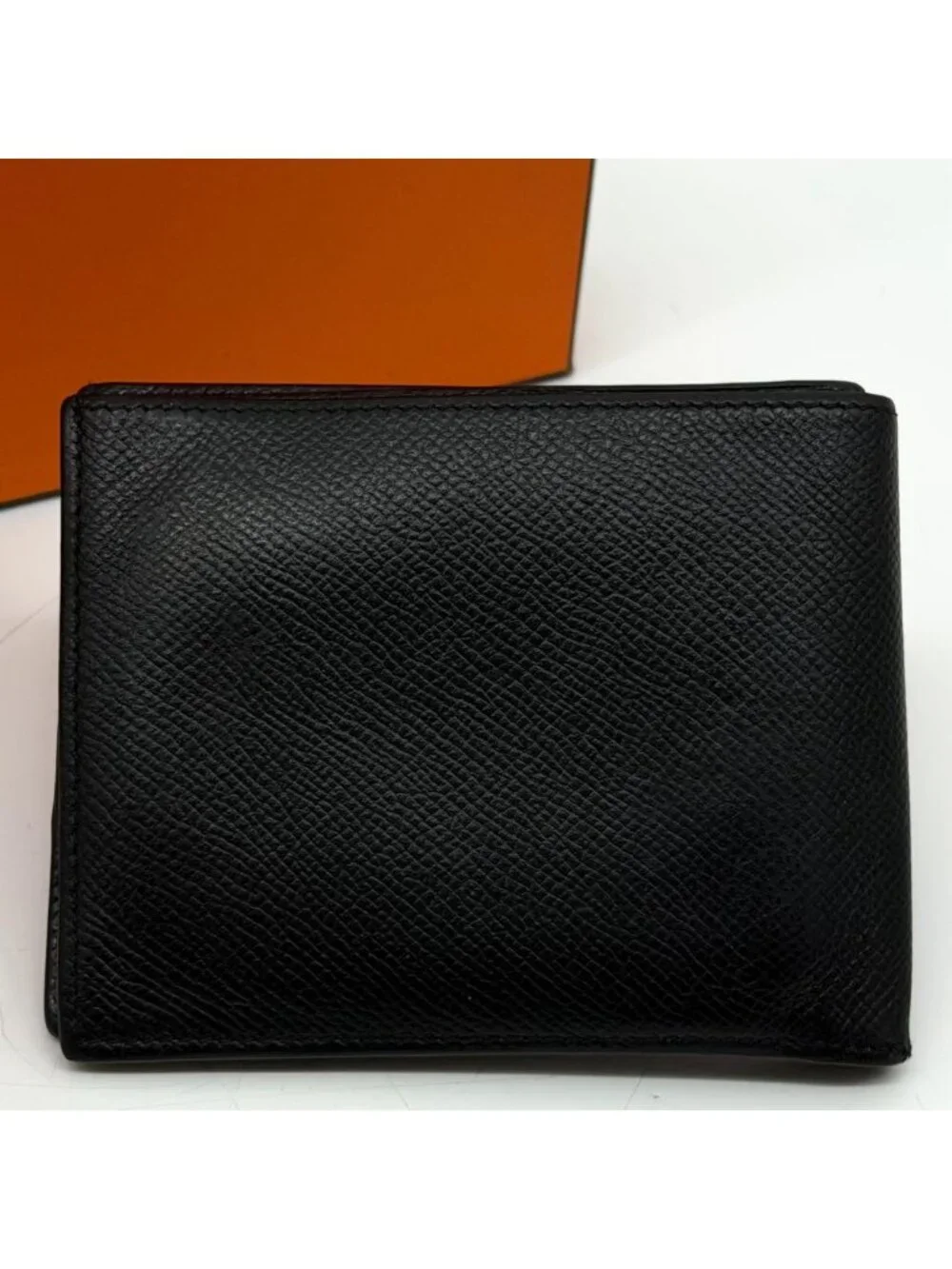 Hermes Citizen Twill Compact Billfold Veau Epsom Silk'in Wallet